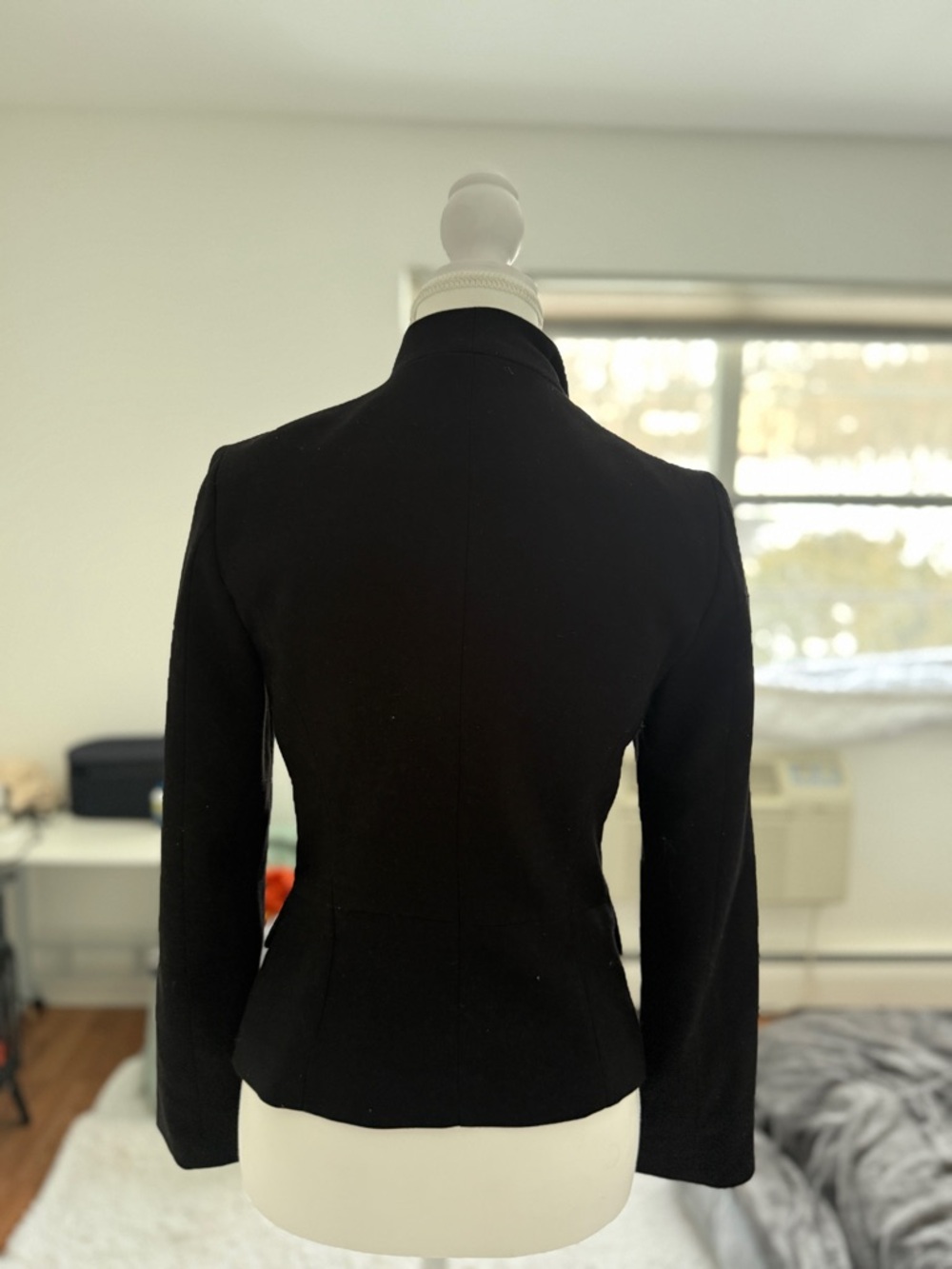 Forever 21 Black Asymmetrical Zip Blazer Jacket Size S - Picture 3 of 3